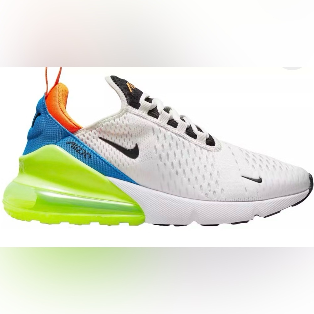 New Nike Air Max 270 White with Vibrant Accents